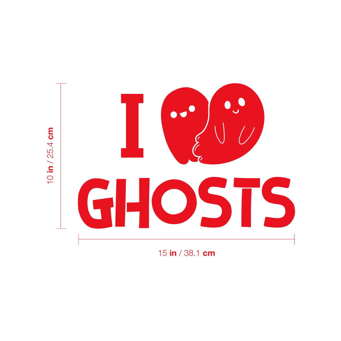 Vinyl Wall Art Decal - I Feel Ghost - 10" x 15" - Heart Design Seasonal Halloween Quote Sticker for Entryway Storefront Office Living Room Cute Spooky Decor