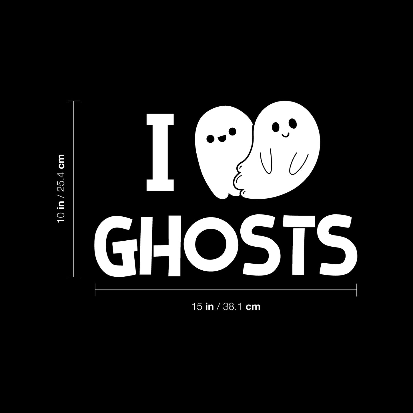 Vinyl Wall Art Decal - I Feel Ghost - 10" x 15" - Heart Design Seasonal Halloween Quote Sticker for Entryway Storefront Office Living Room Cute Spooky Decor
