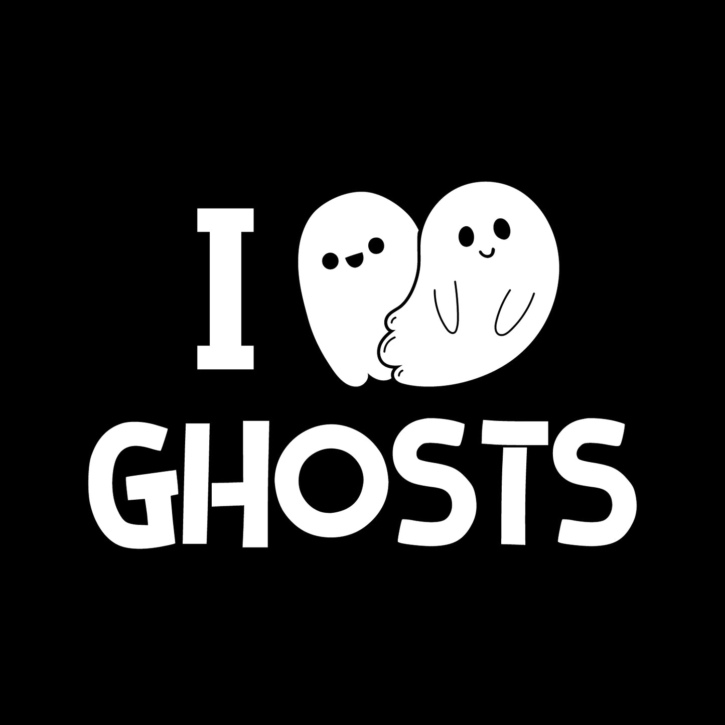 Vinyl Wall Art Decal - I Feel Ghost - 10" x 15" - Heart Design Seasonal Halloween Quote Sticker for Entryway Storefront Office Living Room Cute Spooky Decor