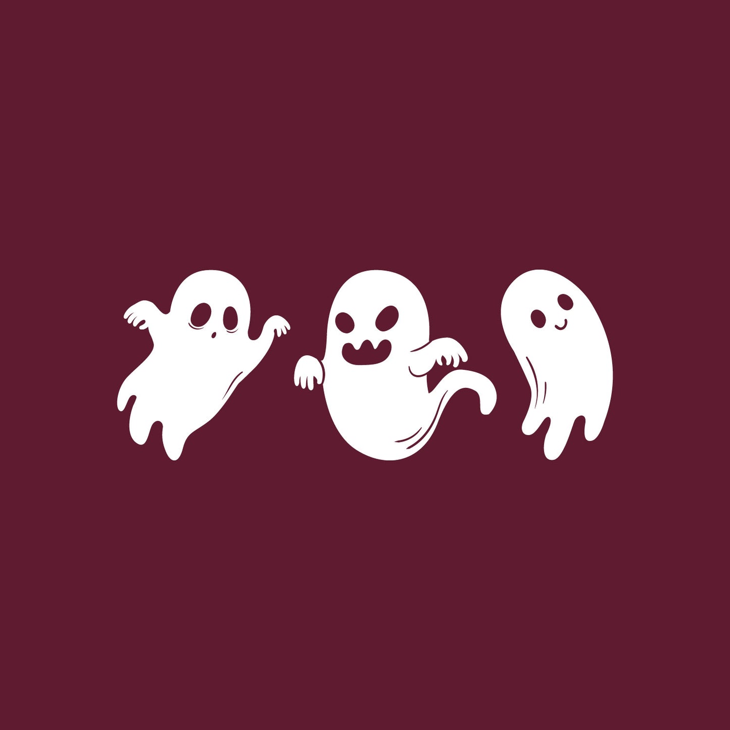 Vinyl Wall Art Decal - Ghost - 33" x 13" - Seasonal Cute Shape Horror Sticker for Entryway Storefront Office Living Room Window School Classroom Scary Spooky Decor