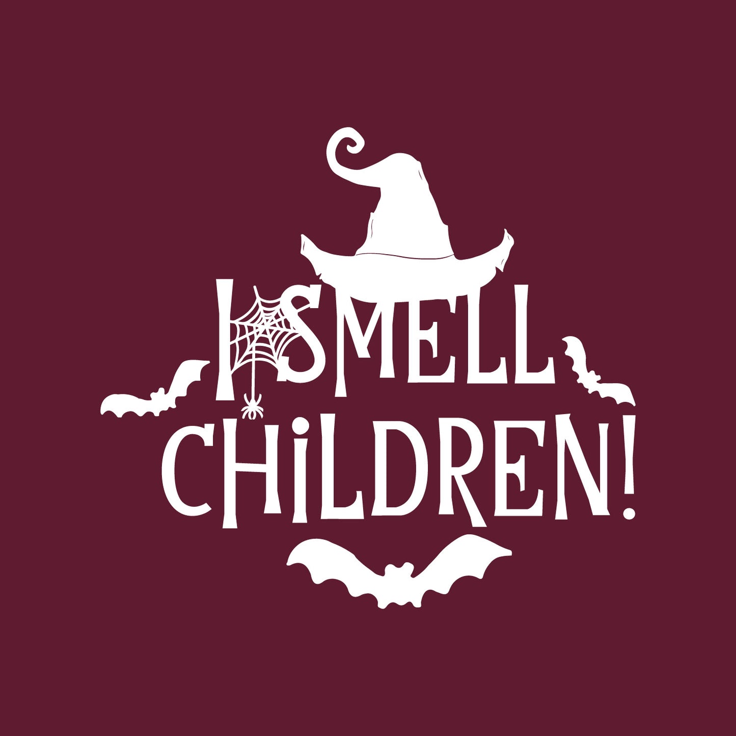Vinyl Wall Art Decal - I Smell Children! - 18" x 20" - Trendy Funny Halloween Witch Hat Design Sticker for Home Living Room Windows Doors Storefront Office Coffee Shop Spooky Decor