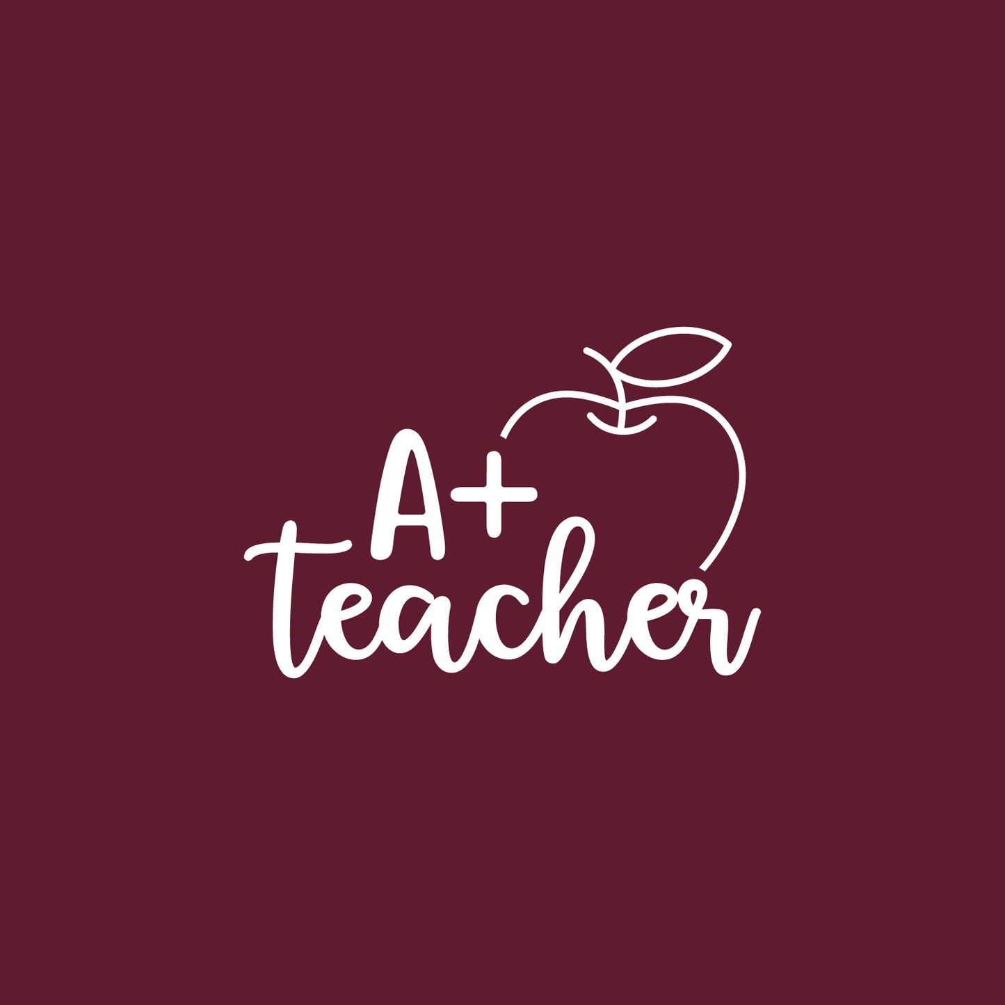 Vinyl Wall Art Decal - A+ Teacher - 17" x 25" - Modern Fun Inspiring Educational Quote Sticker for Home Study School Classroom Teachers Cafeteria Room Daycare Kindergarten Decor