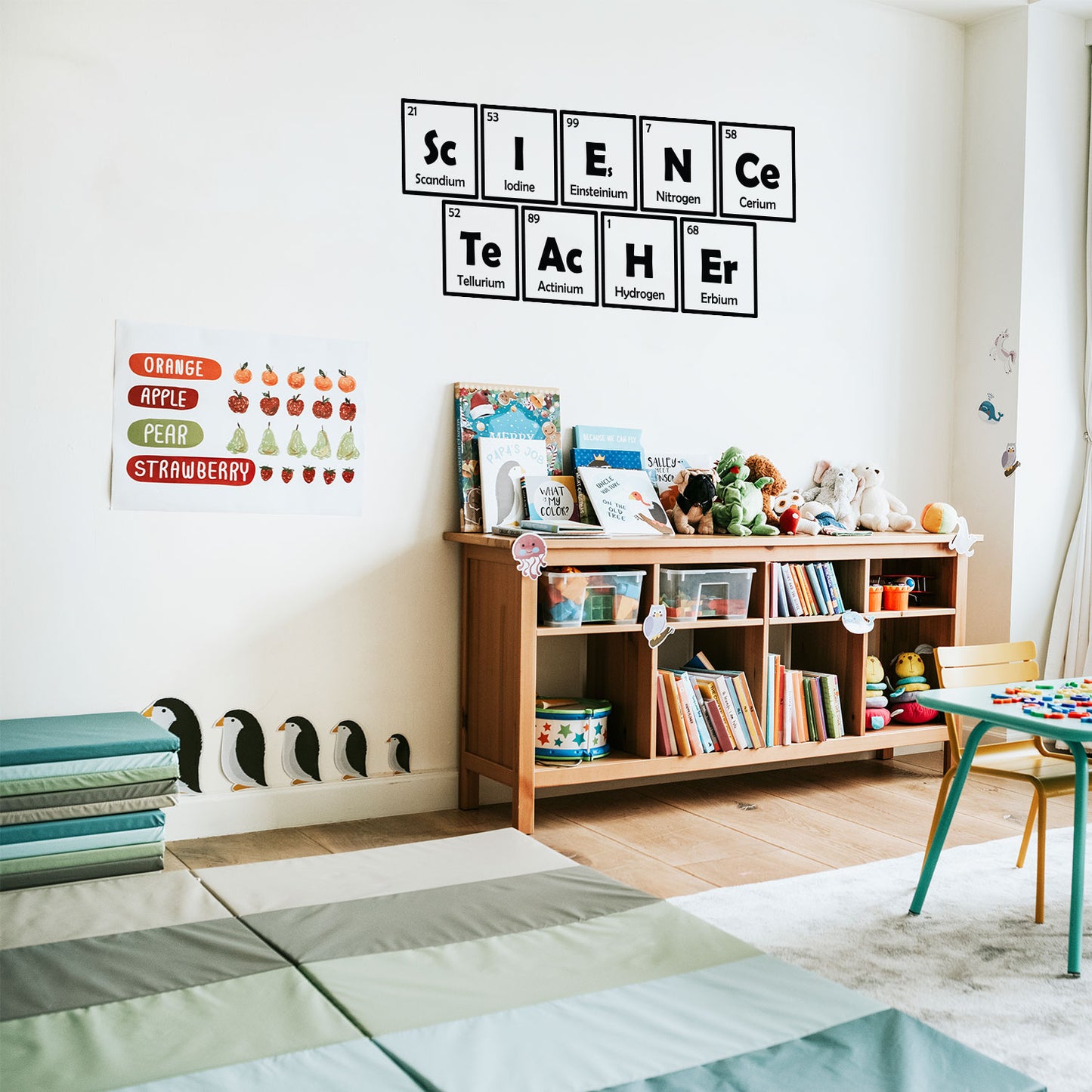 Vinyl Wall Art Decal - Science Teacher - 22" x 56" - Lovely Chemistry Fun Design Back to School Quote Sticker for Classroom Kids Room Kindergarten Playroom Preschool Daycare Decor