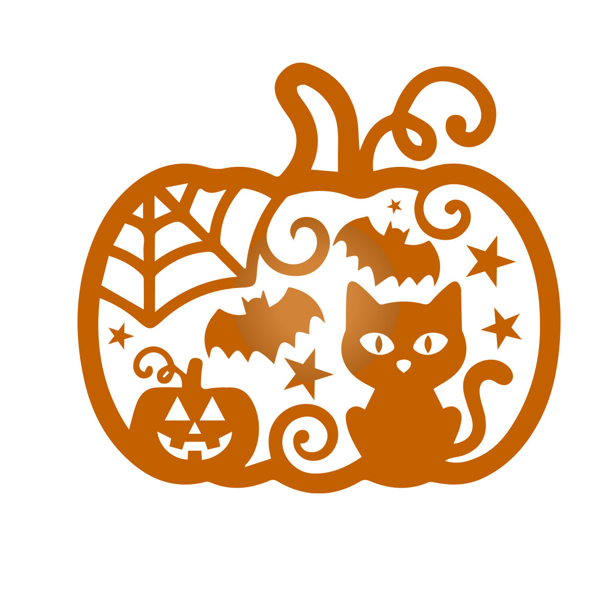 Vinyl Wall Art Decal - Pumpkin Cat 16'' x 18'' - Fun Halloween, Seasonal Decor - Teens, Adults, Indoor, Outdoor, Wall, Door, Window, Living Room, Office