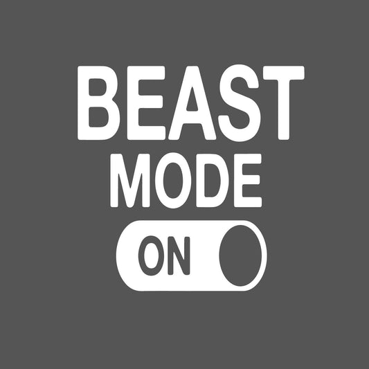 Beast Mode Motivational Gym Wall Art Decal Quote - 22" x 22" Decoration Vinyl Sticker