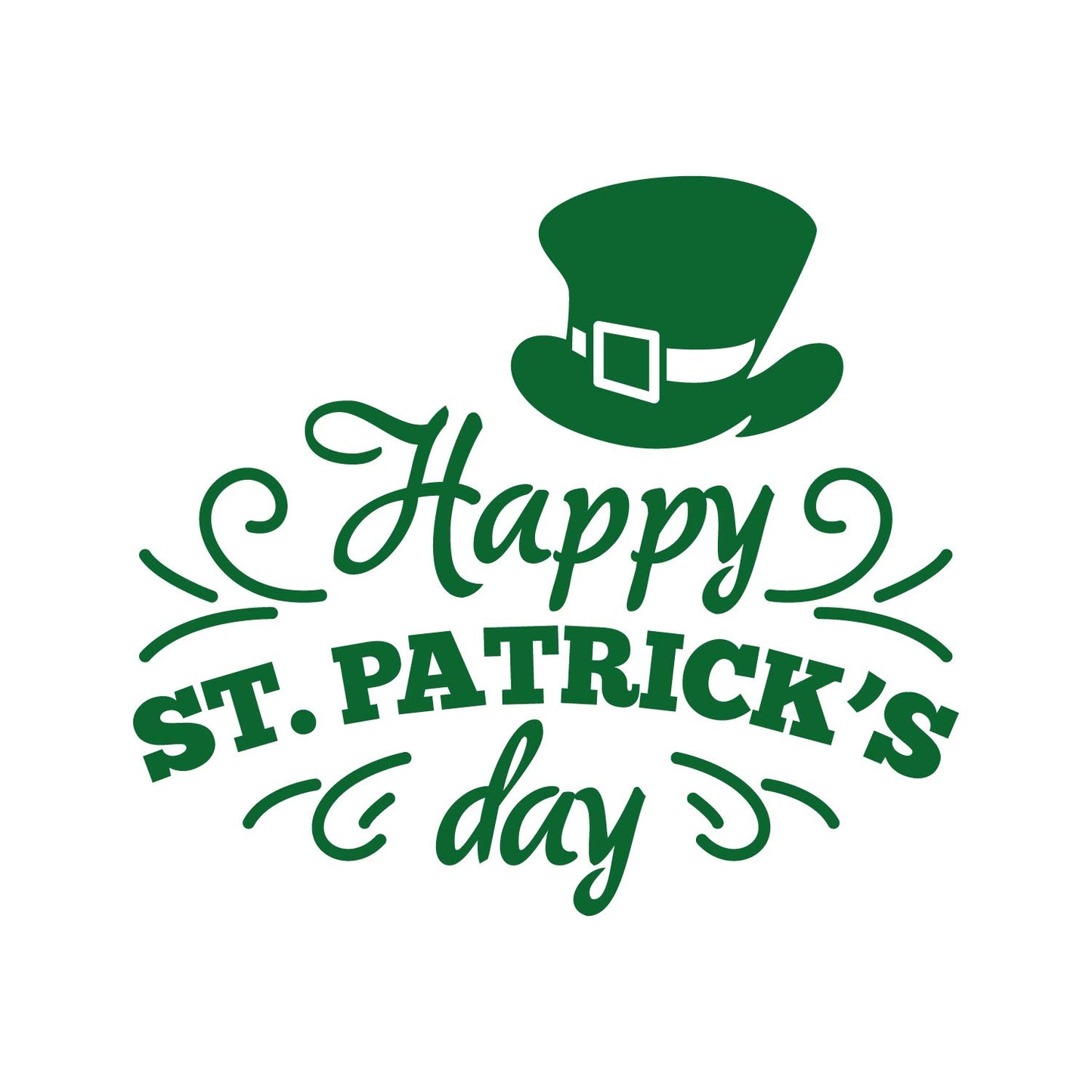 St Patrick’s Day Vinyl Wall Art Decal - Happy St Patrick’s Day - 20" x 23" - St Patty’s Holiday Home Living Room Bedroom Sticker - Indoor Outdoor Office Workplace Apartment Decor