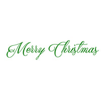 Vinyl Wall Art Decal - Merry Christmas Front Door - 3" x 16.5" Holiday Seasonal Decoration Sticker
