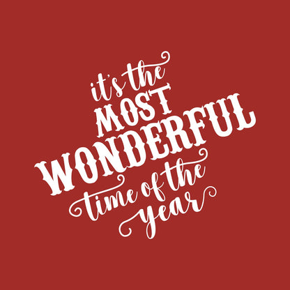 Vinyl Wall Art Decal - It’s The Most Wonderful Time of The Year - 23" x 27" - Christmas Seasonal Holiday Sticker - Indoor Outdoor Home Office Wall Window Bedroom Workplace Decals