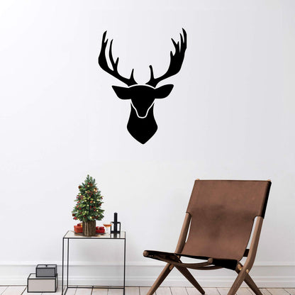 Chic Holiday Deer Outline Vinyl Wall Art Decal - 31" x 16" Decoration Vinyl Sticker - Animal Vinyl Decal - Nature Vinyl Sticker - Removable Vinyl Sticker Decal - Holiday Vinyl Decal Wall Decoration