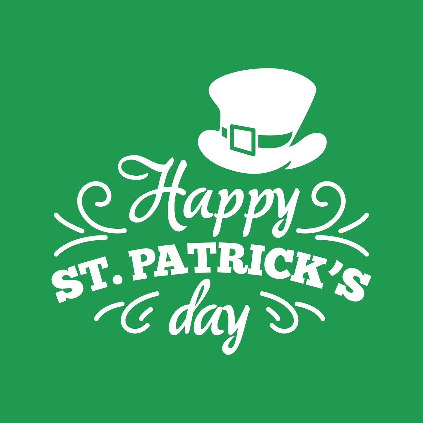 St Patrick’s Day Vinyl Wall Art Decal - Happy St Patrick’s Day - 20" x 23" - St Patty’s Holiday Home Living Room Bedroom Sticker - Indoor Outdoor Office Workplace Apartment Decor