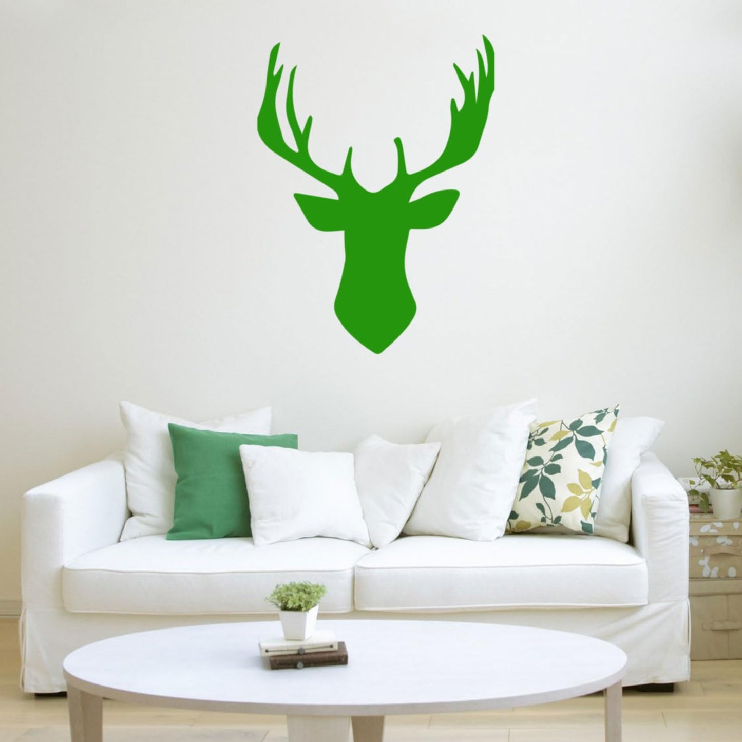 Chic Holiday Deer Outline Vinyl Wall Art Decal - 31" x 16" Decoration Vinyl Sticker - Animal Vinyl Decal - Nature Vinyl Sticker - Removable Vinyl Sticker Decal - Holiday Vinyl Decal Wall Decoration