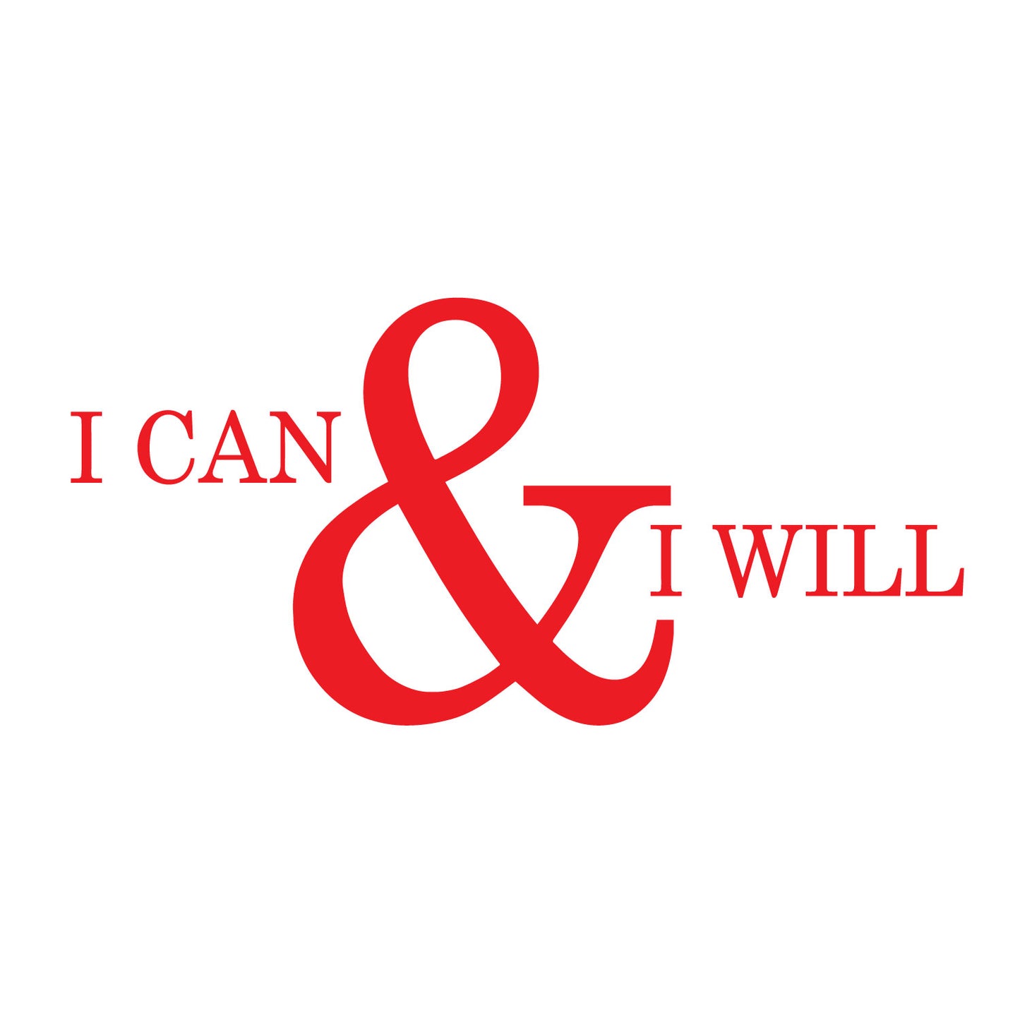 Motivational and Inspirational do it Yourself Art Decal/I can and I Will 11" x 23" Wall Decoration Vinyl Sticker.