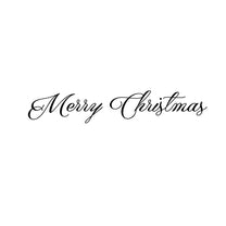Vinyl Wall Art Decal - Merry Christmas Front Door - 3" x 16.5" Holiday Seasonal Decoration Sticker