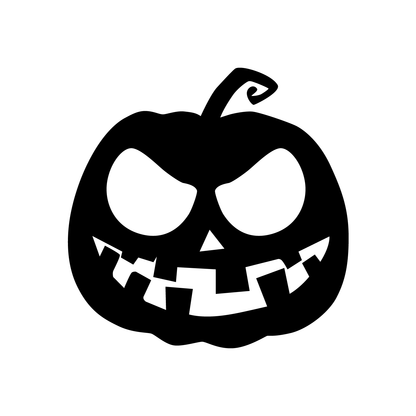 Vinyl Wall Art Decal - Scary Pumpkin - 23" x 23" - Fun Spooky Halloween Seasonal Decoration Sticker - Fall Season Indoor Outdoor Wall Door Window Living Room Office Decor