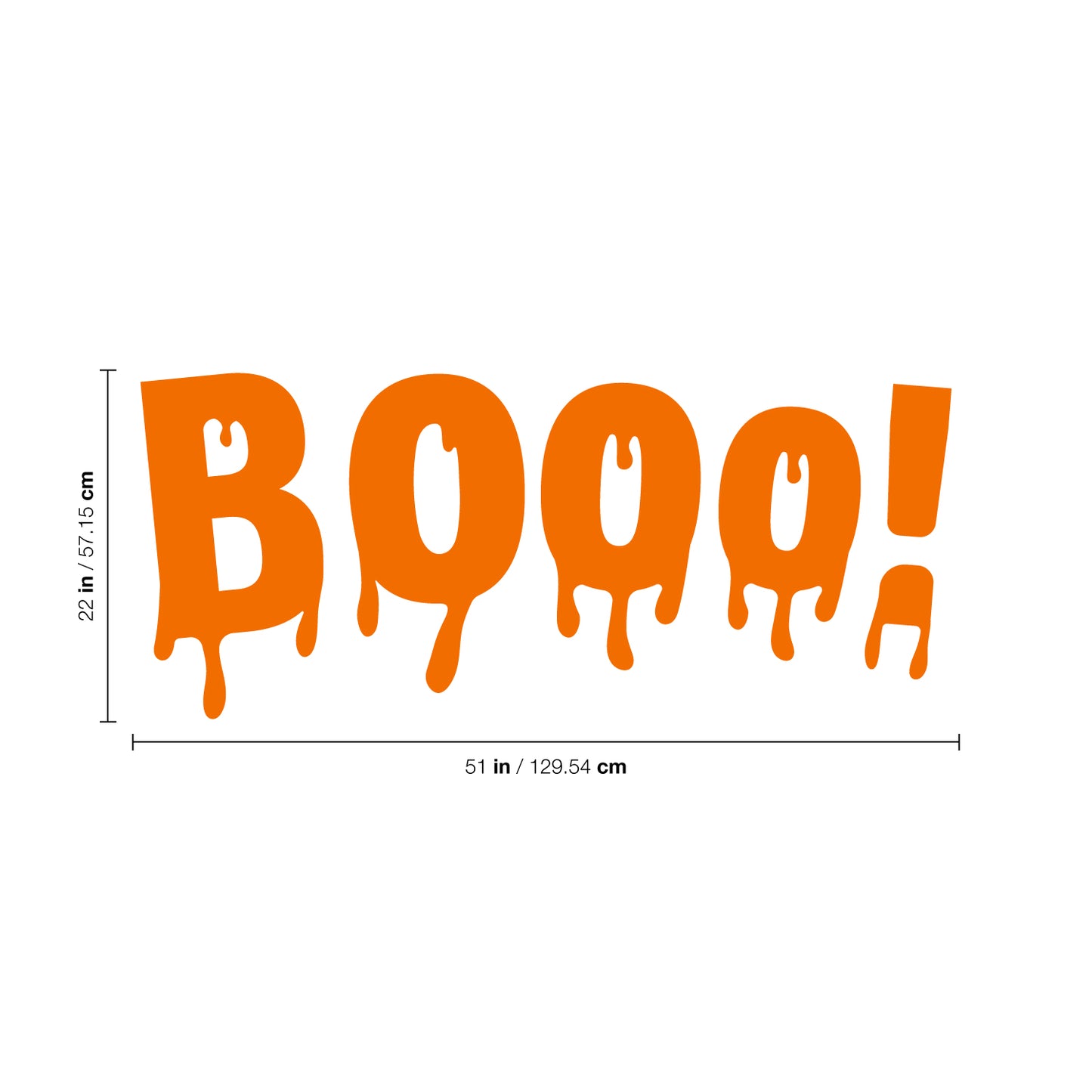 Vinyl Wall Art Decal - Booo - 22" x 51" - Fun Halloween Slimey Letters Seasonal Decoration Sticker - Kids Teens Adults Indoor Outdoor Wall Door Window Living Room Office Decor