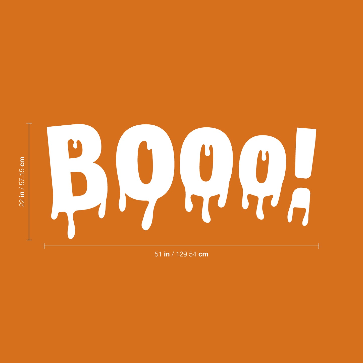 Vinyl Wall Art Decal - Booo - 22" x 51" - Fun Halloween Slimey Letters Seasonal Decoration Sticker - Kids Teens Adults Indoor Outdoor Wall Door Window Living Room Office Decor