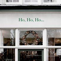 Vinyl Wall Art Decal - Ho Ho Ho - 5" x 35" - Christmas Holiday Seasonal Decoration Sticker - Indoor Outdoor Window Home Living Room Bedroom Apartment Office Door Decor