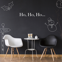 Vinyl Wall Art Decal - Ho Ho Ho - 5" x 35" - Christmas Holiday Seasonal Decoration Sticker - Indoor Outdoor Window Home Living Room Bedroom Apartment Office Door Decor