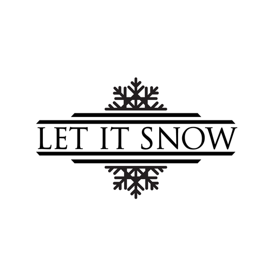 Vinyl Wall Art Decal - Let It Snow - 20" x 33" - Christmas Seasonal Holiday Decoration Sticker - Indoor Outdoor Window Home Living Room Bedroom Apartment Office Door Decor