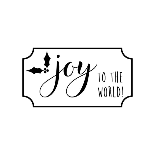 Vinyl Wall Art Decal - Joy to The World - 12" x 23" - Christmas Holiday Seasonal Decoration Sticker - Indoor Outdoor Home Office Wall Door Window Bedroom Workplace Decor Decals