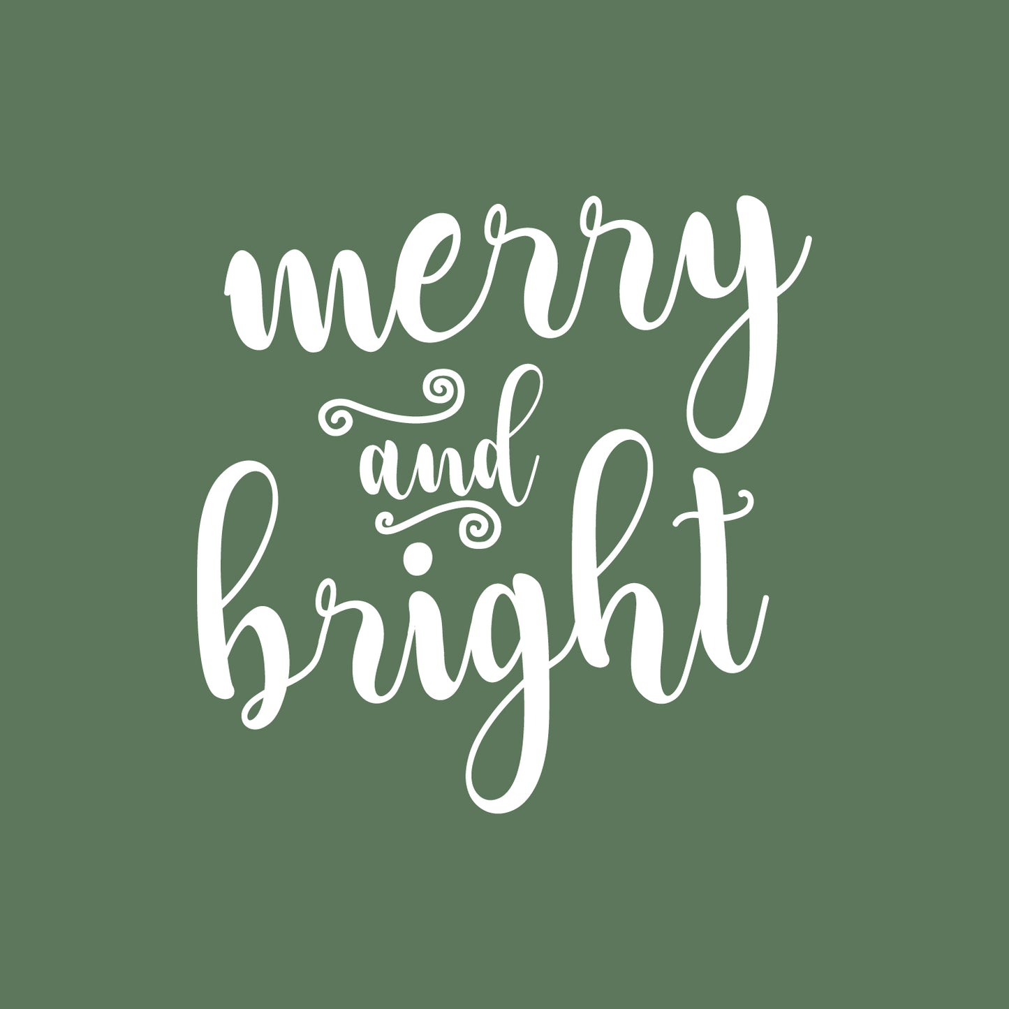 Vinyl Wall Art Decal - Merry and Bright - 21" x 21" - Christmas Seasonal Decoration Sticker - Indoor Outdoor Home Office Wall Door Window Bedroom Workplace Decor Decals