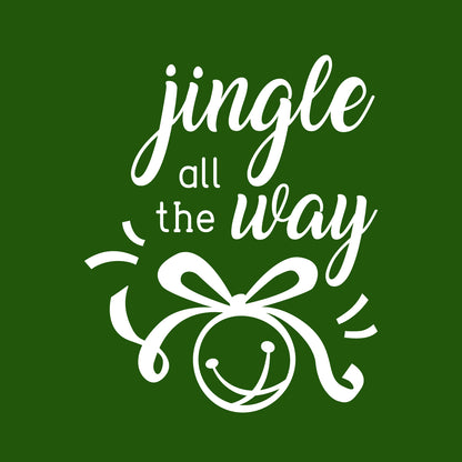 Vinyl Wall Art Decal - Jingle All The Way - 22.5" x 18" - Christmas Seasonal Holiday Decoration Sticker - Indoor Outdoor Home Office Wall Door Window Bedroom Workplace Decals