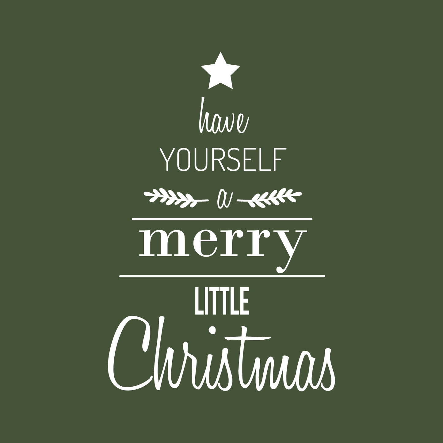 Vinyl Wall Art Decal - Have Yourself A Merry Little Christmas - 34" x 23" - Seasonal Holiday Sticker - Indoor Window Home Living Room Bedroom Apartment Office Workplace Door Decor