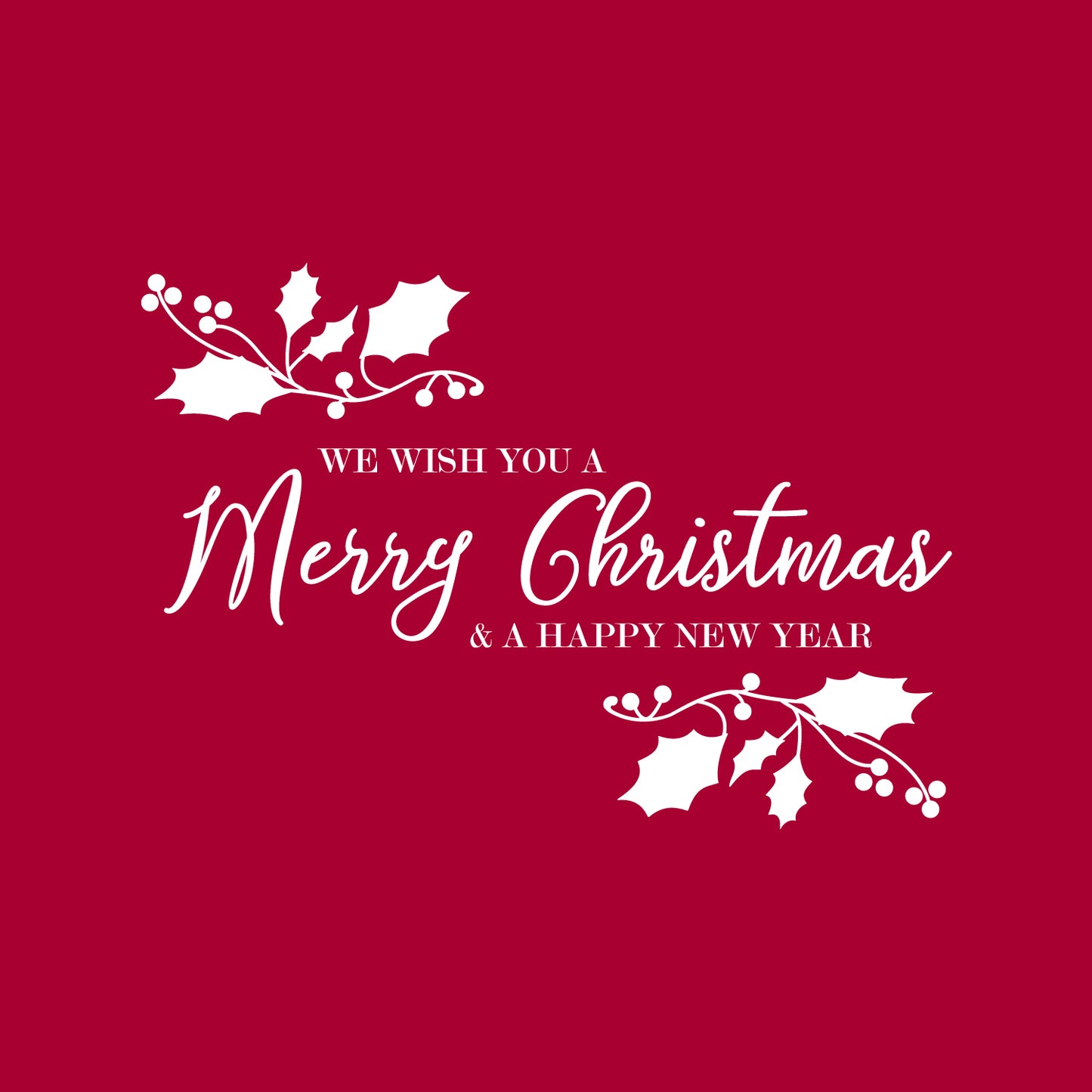 Vinyl Wall Art Decal - We Wish You A Merry Christmas - 22.5" x 32" - Christmas Holiday Seasonal Sticker - Indoor Home Apartment Wall Door Window Bedroom Workplace Decor Decals