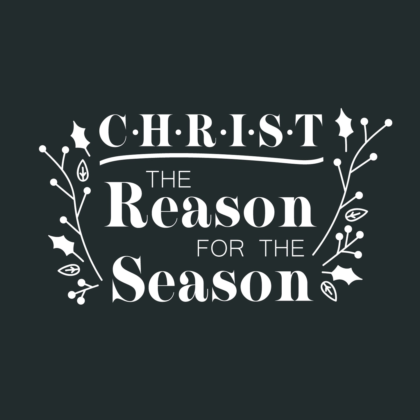 Vinyl Wall Art Decal - Christ The Reason for The Season - 12.5" x 22.5" - Christmas Holiday Seasonal Christianity Sticker - Religious Faith Home Apartment Wall Door Window Work Decor Decals