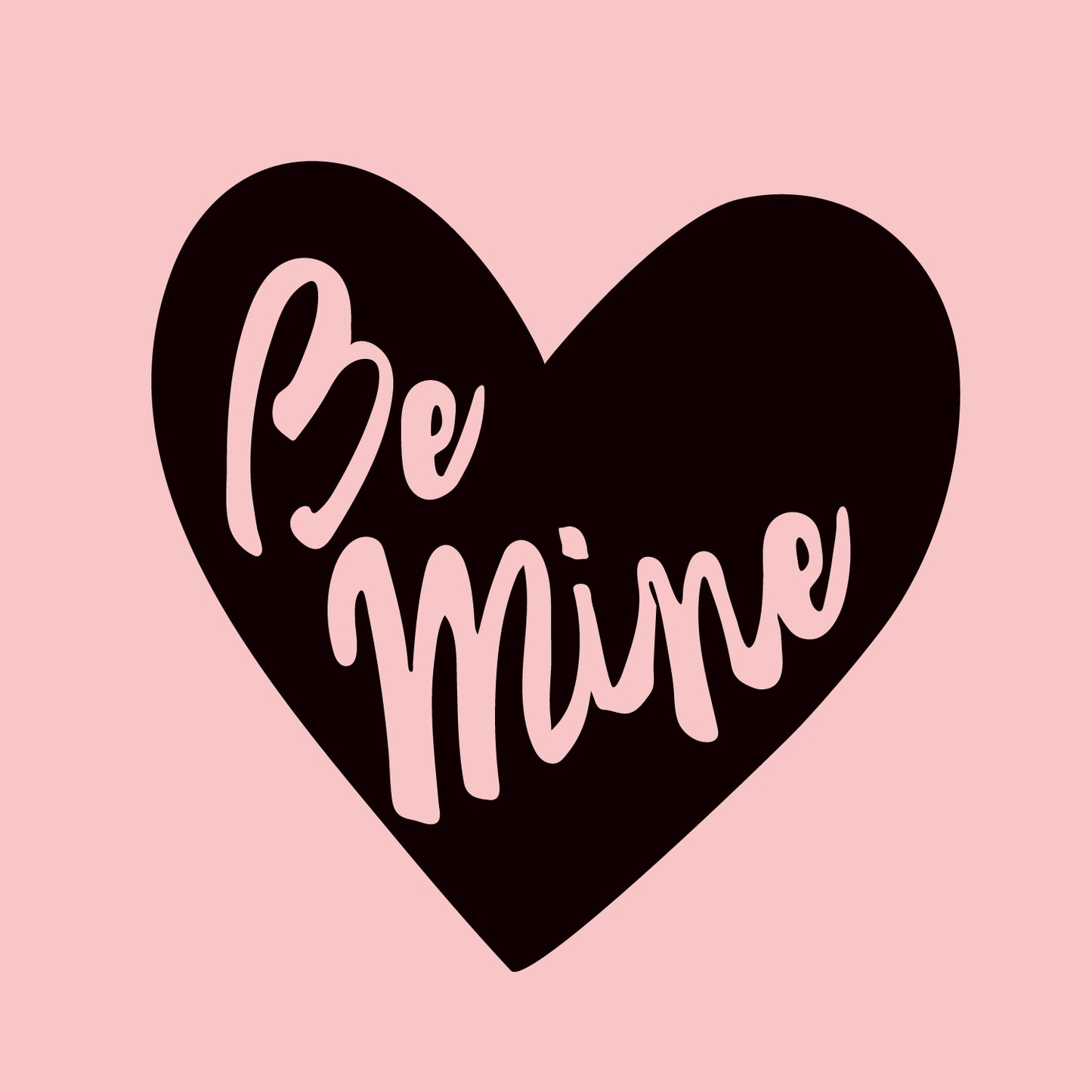 Valentines Day Vinyl Wall Art Decal - Be Mine - 22.5" x 22.5" - Valentine’s Heart Home Living Room Bedroom Sticker - Cute Couples Indoor Outdoor Apartment Coffee Shop Decor