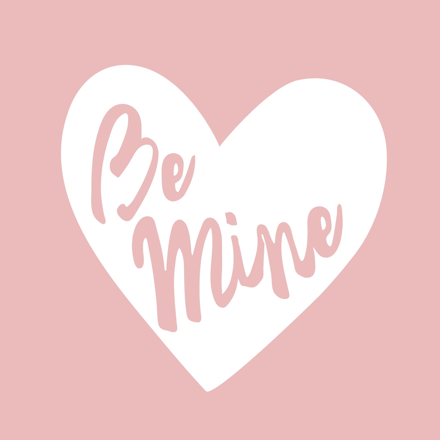 Valentines Day Vinyl Wall Art Decal - Be Mine - 22.5" x 22.5" - Valentine’s Heart Home Living Room Bedroom Sticker - Cute Couples Indoor Outdoor Apartment Coffee Shop Decor