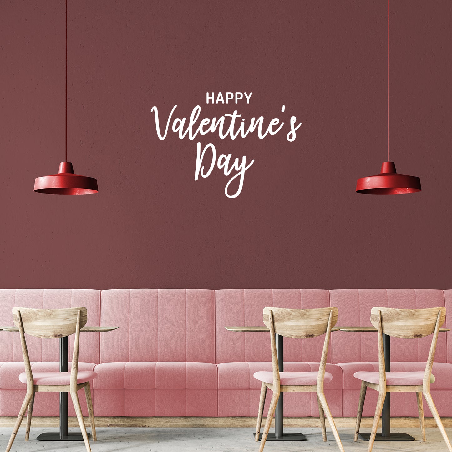 Valentines Day Vinyl Wall Art Decal - Happy Valentine’s Day - 16" x 23" - Modern Quote Home Living Room Bedroom Sticker - Trendy Indoor Outdoor Apartment Office Work Store Decor