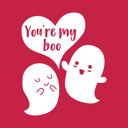 Valentines Day Vinyl Wall Art Decal - You’re My Boo - 27" x 23" - Valentine’s Ghosts Lovers Hearts Decor Cute Romantic Couples Home Living Room Bedroom Apartment Indoor Sticker