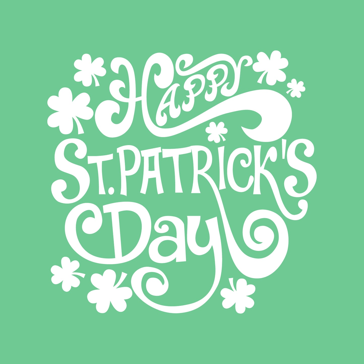 St Patrick’s Day Vinyl Wall Art Decal - Happy St Patrick’s Day - 22" x 23" - St Patty’s Holiday Home Living Room Bedroom Workplace Sticker - Indoor Outdoor Office Apartment Decor