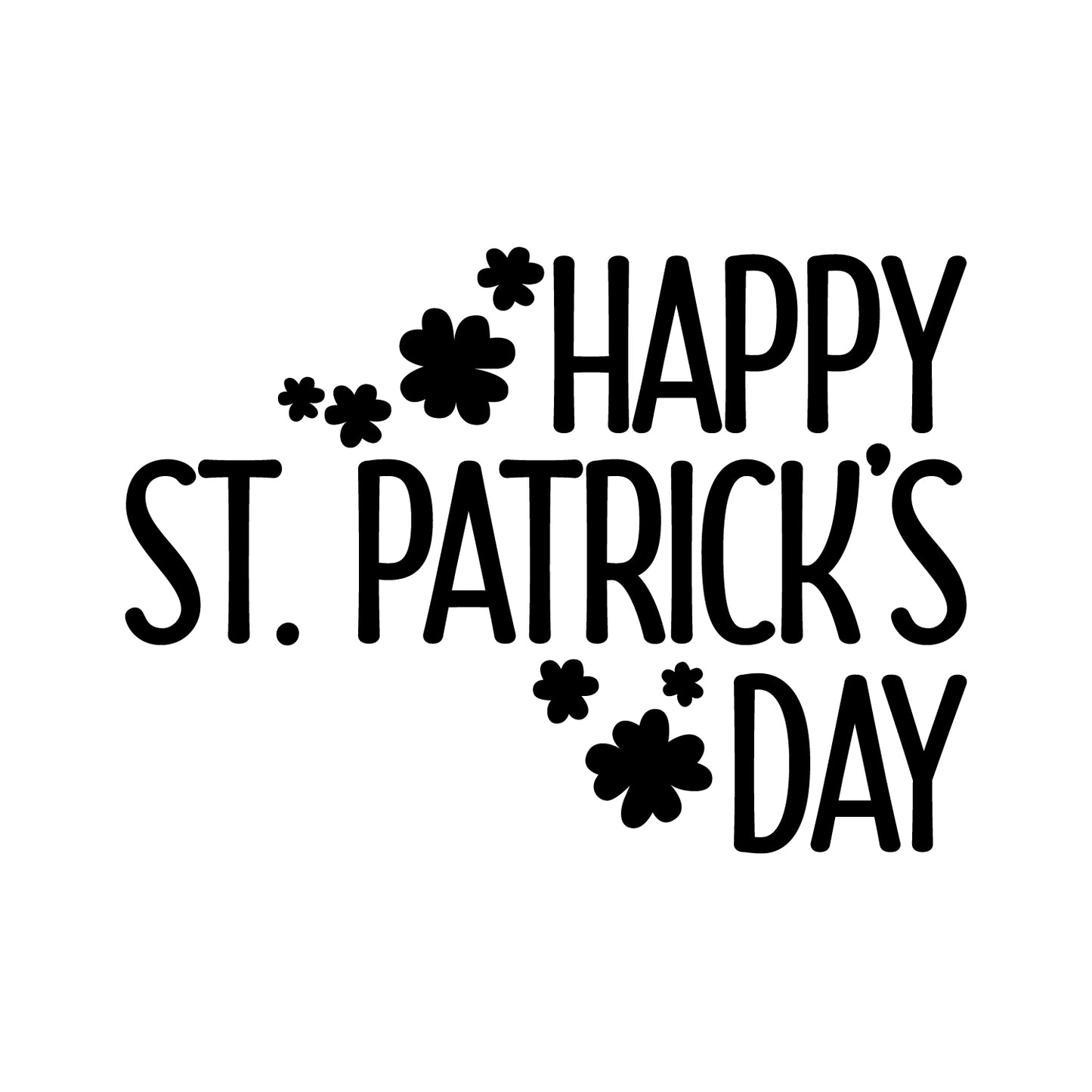 St Patrick’s Day Vinyl Wall Art Decal - Happy St Patrick’s Day - 16" x 23" - St Patty’s Holiday Home Living Room Bedroom Sticker - Indoor Outdoor Office Workplace Apartment Decor