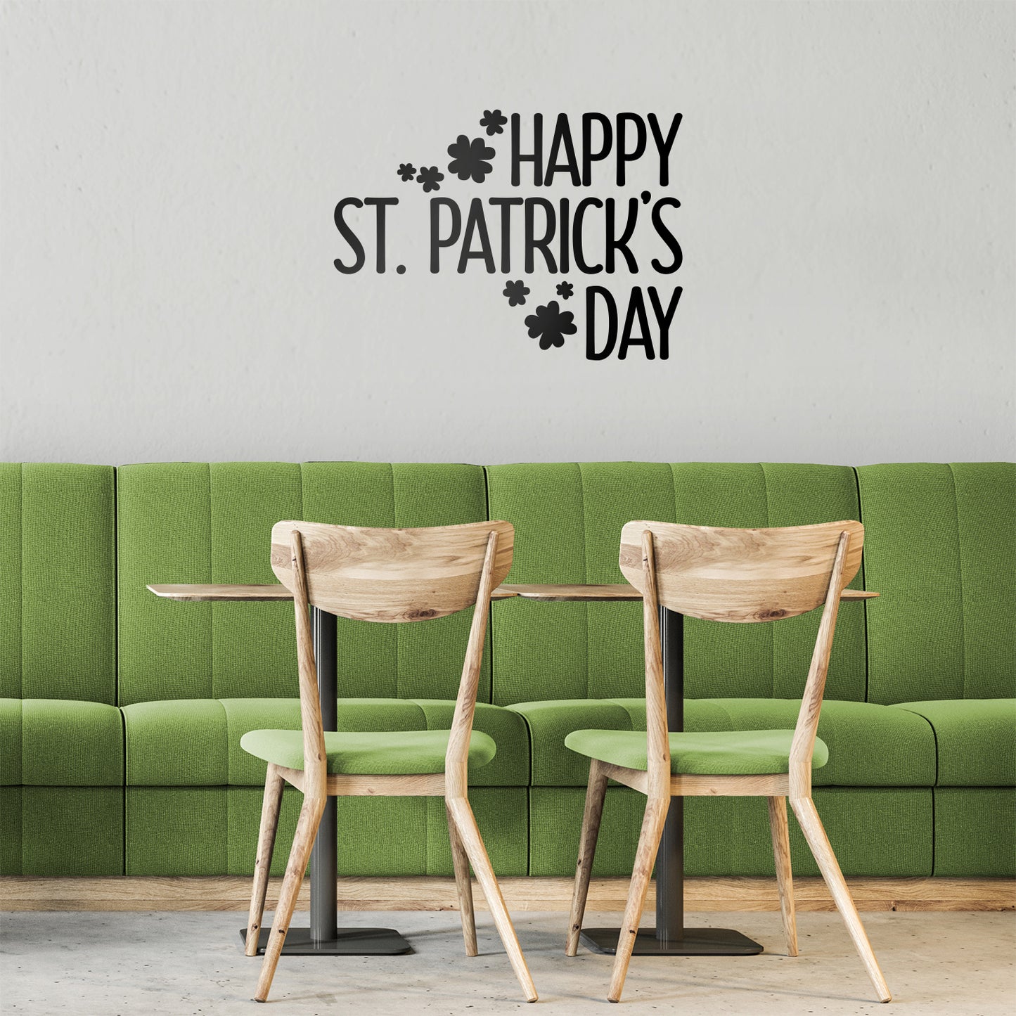 St Patrick’s Day Vinyl Wall Art Decal - Happy St Patrick’s Day - 16" x 23" - St Patty’s Holiday Home Living Room Bedroom Sticker - Indoor Outdoor Office Workplace Apartment Decor