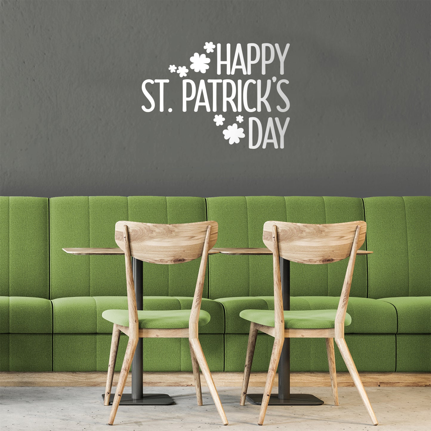 St Patrick’s Day Vinyl Wall Art Decal - Happy St Patrick’s Day - 16" x 23" - St Patty’s Holiday Home Living Room Bedroom Sticker - Indoor Outdoor Office Workplace Apartment Decor