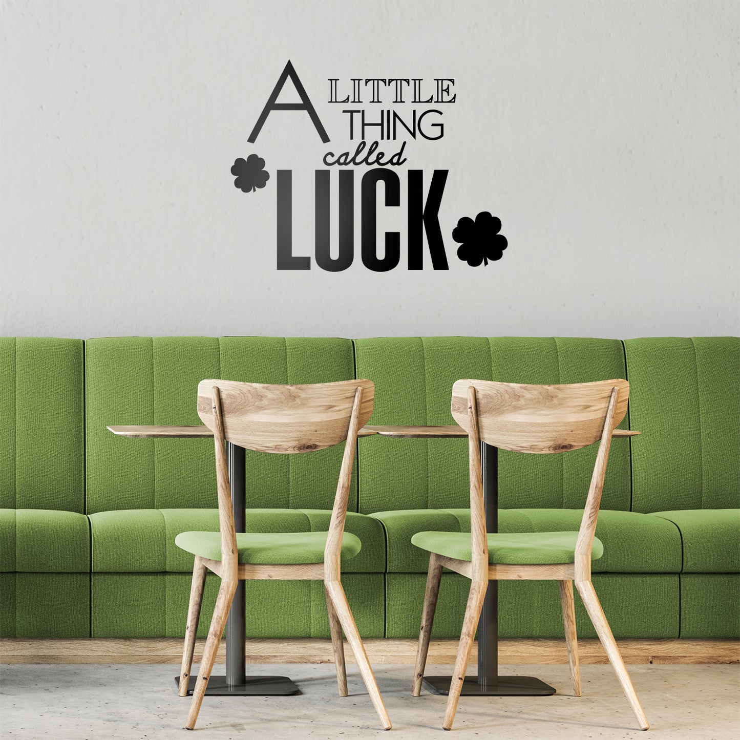 St Patrick’s Day Vinyl Wall Art Decal - A Little Thing Called Luck - 18" x 23" - St Patty’s Holiday Home Living Room Bedroom Sticker - Indoor Outdoor Workplace Apartment Decor