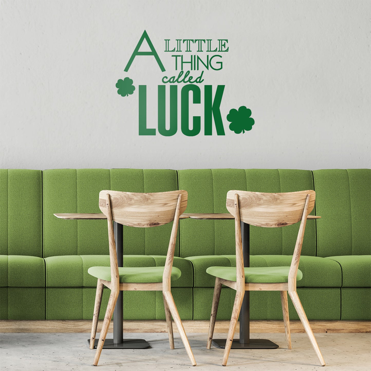 St Patrick’s Day Vinyl Wall Art Decal - A Little Thing Called Luck - 18" x 23" - St Patty’s Holiday Home Living Room Bedroom Sticker - Indoor Outdoor Workplace Apartment Decor