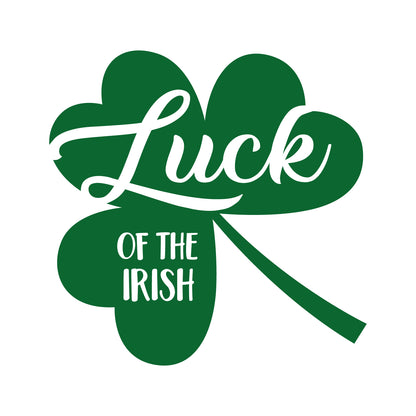 St Patrick’s Day Vinyl Wall Art Decal - Luck of The Irish - 23" x 23" - St Patty’s Holiday Modern Coffee Shop Home Living Room Bedroom - Trendy Office Work Apartment Indoor Decor