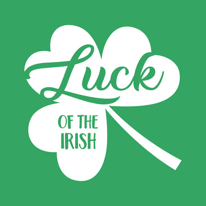 St Patrick’s Day Vinyl Wall Art Decal - Luck of The Irish - 23" x 23" - St Patty’s Holiday Modern Coffee Shop Home Living Room Bedroom - Trendy Office Work Apartment Indoor Decor