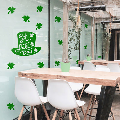 St Patrick’s Day Vinyl Wall Art Decal - St Patrick’s Day Hat Only - 20" x 22.5" - St Patty’s Holiday Modern Coffee Shop Home Living Room Bedroom Apartment Office Work Decor