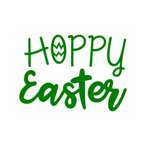 Easter Day Vinyl Wall Art Decal - Hoppy Easter - 16" x 22.5" - Resurrection Sunday Pascha Holiday Modern Church Home Living Room Bedroom Apartment Nursery Office Work Decor