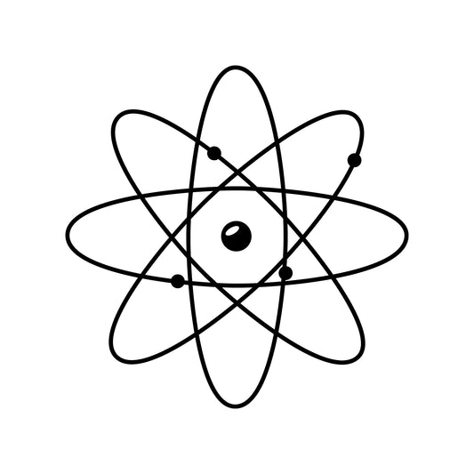 Vinyl Wall Art Decal - Atom - 23" x 23" - Modern Science Home Apartment Workplace Classroom Decor - Trendy Geometric Design for Living Room Bedroom Indoor Office School