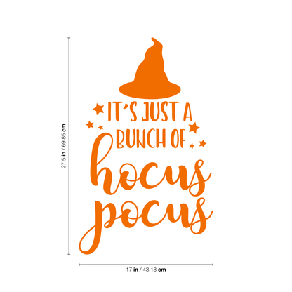 Vinyl Wall Art Decal - It's Just A Bunch of Hocus Pocus - 27.5" x 17" - Modern Magical Halloween Quote for Home Bedroom Kids Room Store Coffee Shop Seasonal Decoration Sticker