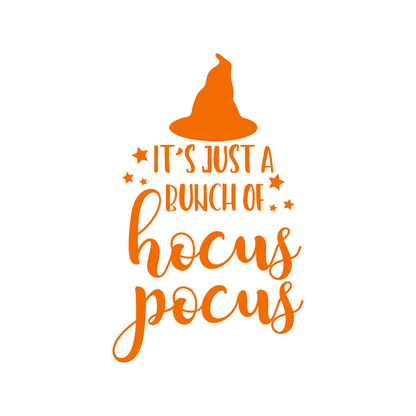 Vinyl Wall Art Decal - It's Just A Bunch of Hocus Pocus - 27.5" x 17" - Modern Magical Halloween Quote for Home Bedroom Kids Room Store Coffee Shop Seasonal Decoration Sticker