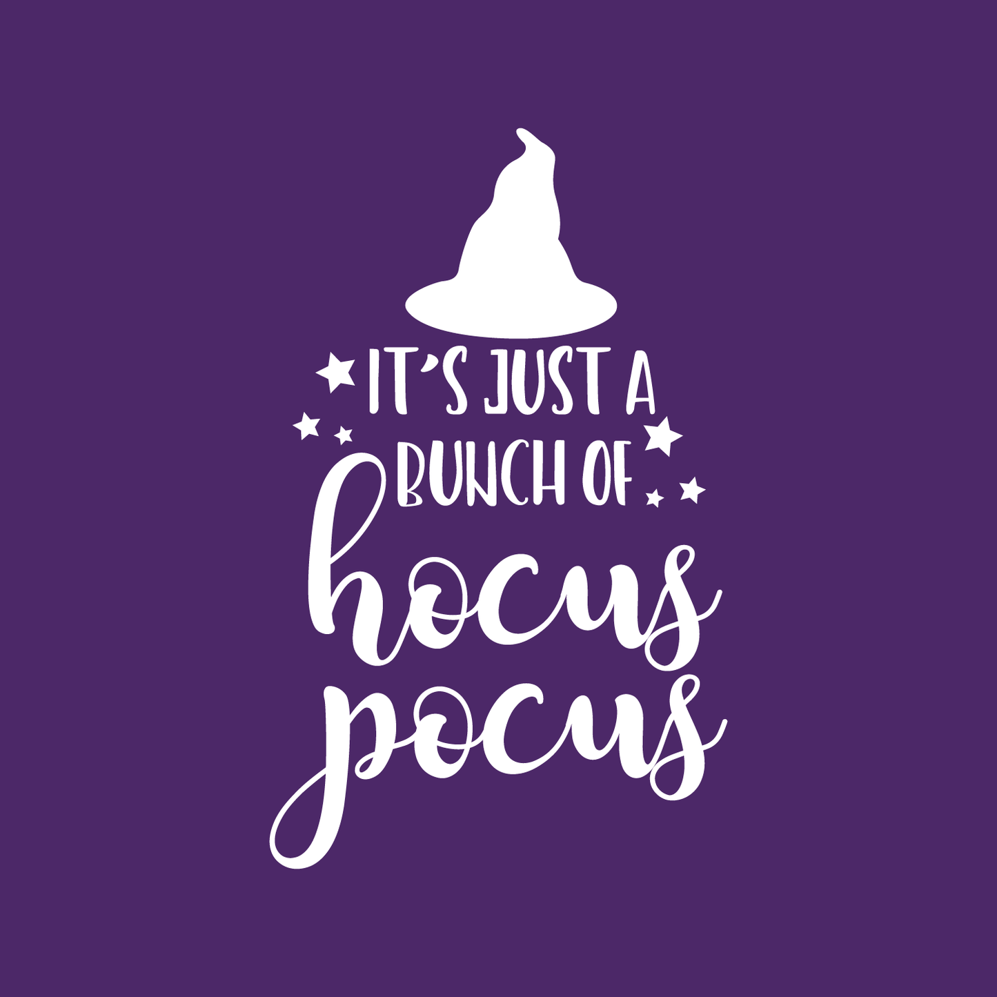 Vinyl Wall Art Decal - It's Just A Bunch of Hocus Pocus - 27.5" x 17" - Modern Magical Halloween Quote for Home Bedroom Kids Room Store Coffee Shop Seasonal Decoration Sticker