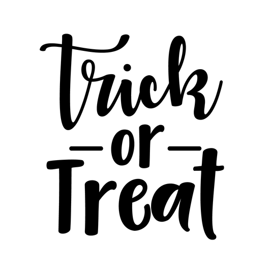 Vinyl Wall Art Decal - Trick Or Treat - 19" x 17" - Modern Magical Halloween Quote for Home Bedroom Kids Room Store Coffee Shop Seasonal Decoration Sticker