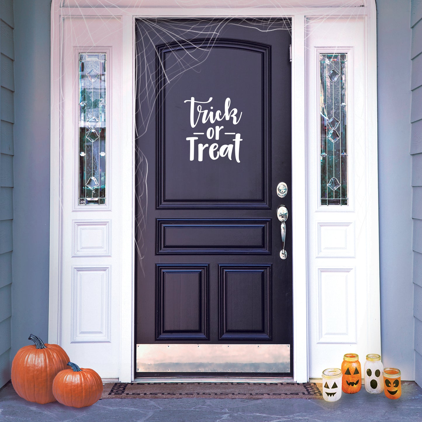 Vinyl Wall Art Decal - Trick Or Treat - 19" x 17" - Modern Magical Halloween Quote for Home Bedroom Kids Room Store Coffee Shop Seasonal Decoration Sticker