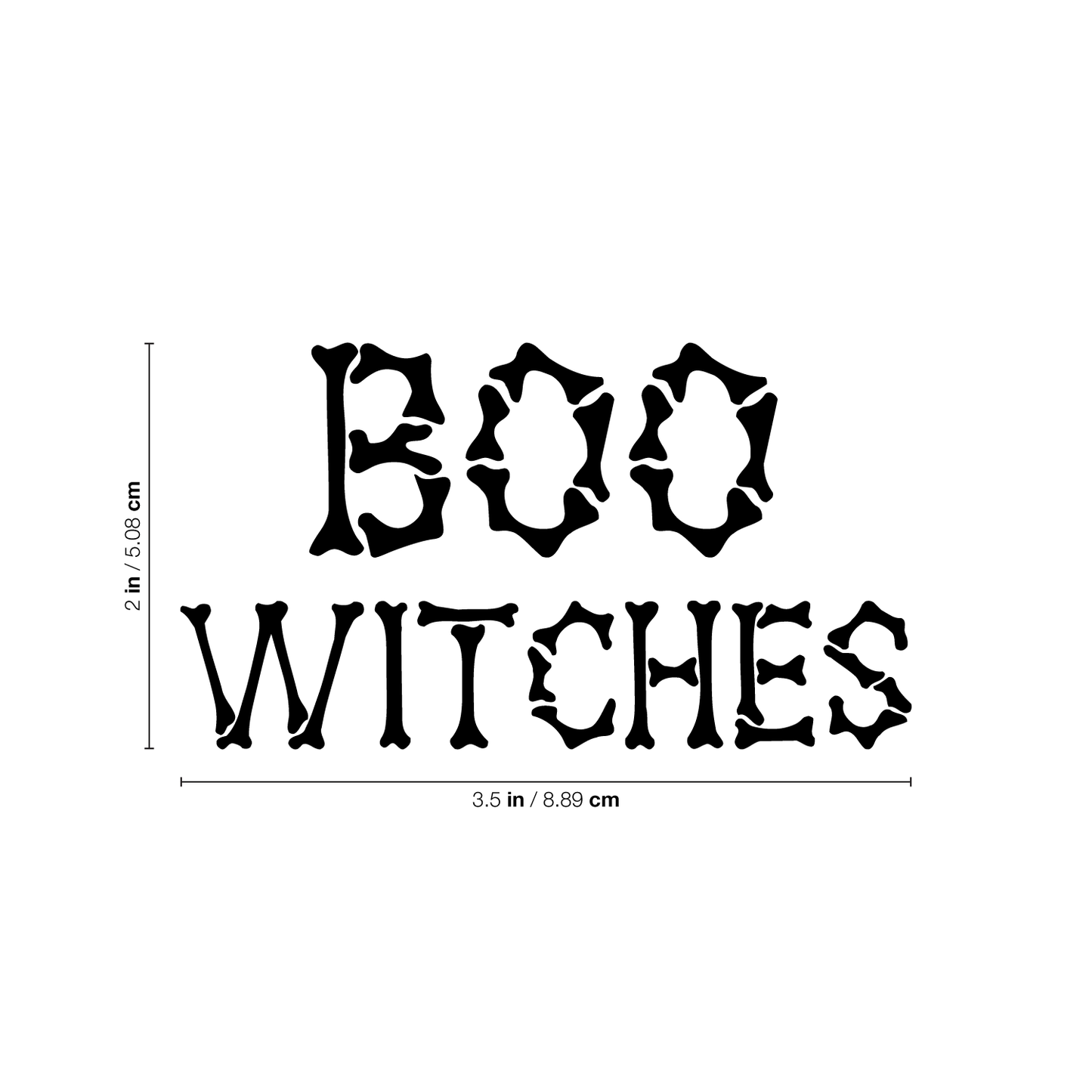 Vinyl Wall Art Decal - Boo Witches - 2" x 3.5" - Trendy Halloween Season Quote for Home Work Laptop Coffee Mug Thermo Cup Window Notebook Luggage Car Bumper Decoration Sticker